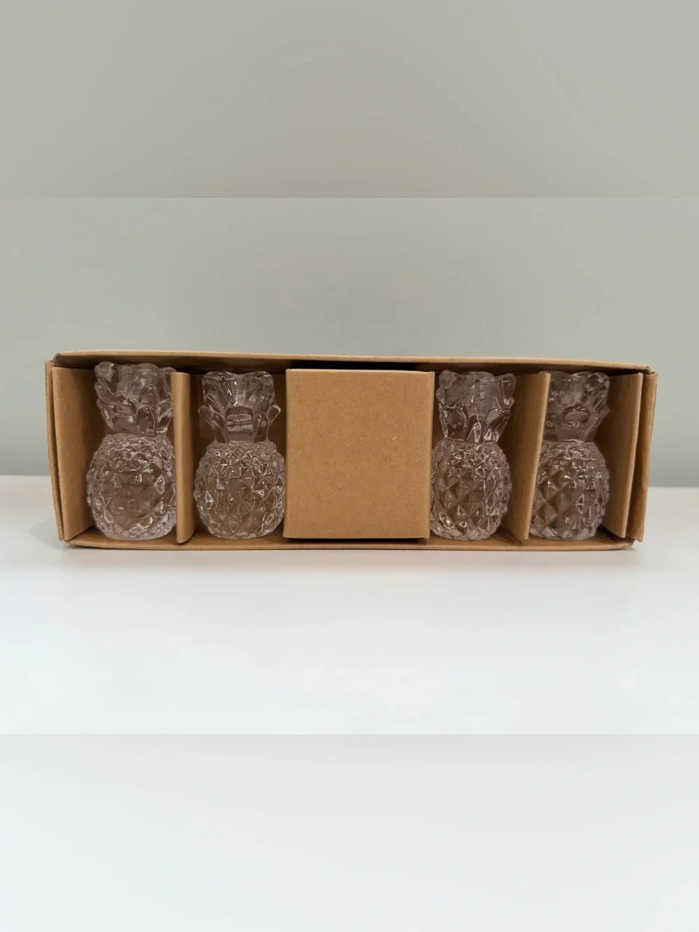 Williams Sonoma Pineapple Candle Holders Set of 4 Preppy Coastal Home Decor